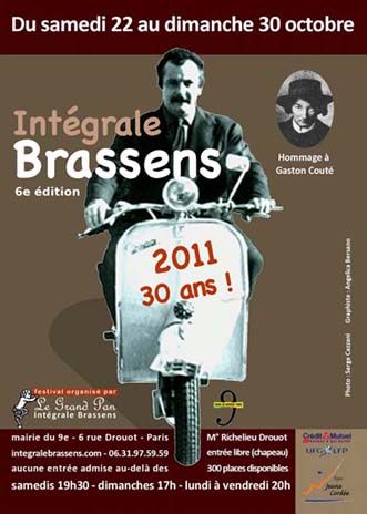 Affiche Int�grale Brassens 2011
